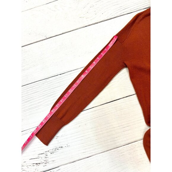 Woman's Cremieux Wool Blend Turtleneck Tunic Sweater Dress in Rust Size Small - Picture 10 of 10